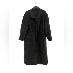 Peter Hahn Wool Mohair Button Down Long Coat Sz 8/10